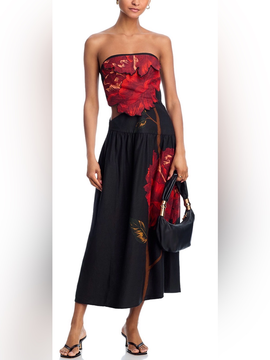 Farm Rio Rosalia Strapless Dress